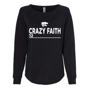 Kstate Basketball Crazy Faith 12 Womens California Wash Sweatshirt