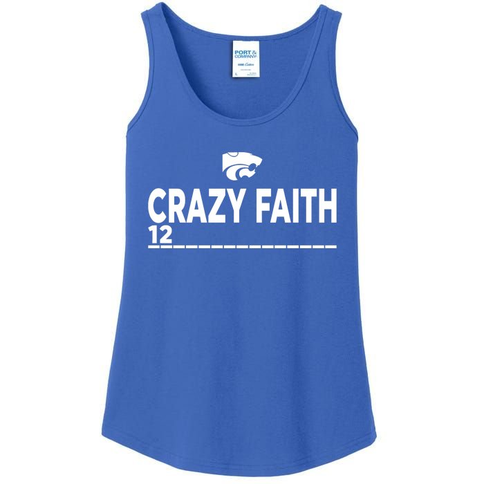 Kstate Basketball Crazy Faith 12 Ladies Essential Tank