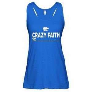 Kstate Basketball Crazy Faith 12 Ladies Essential Flowy Tank