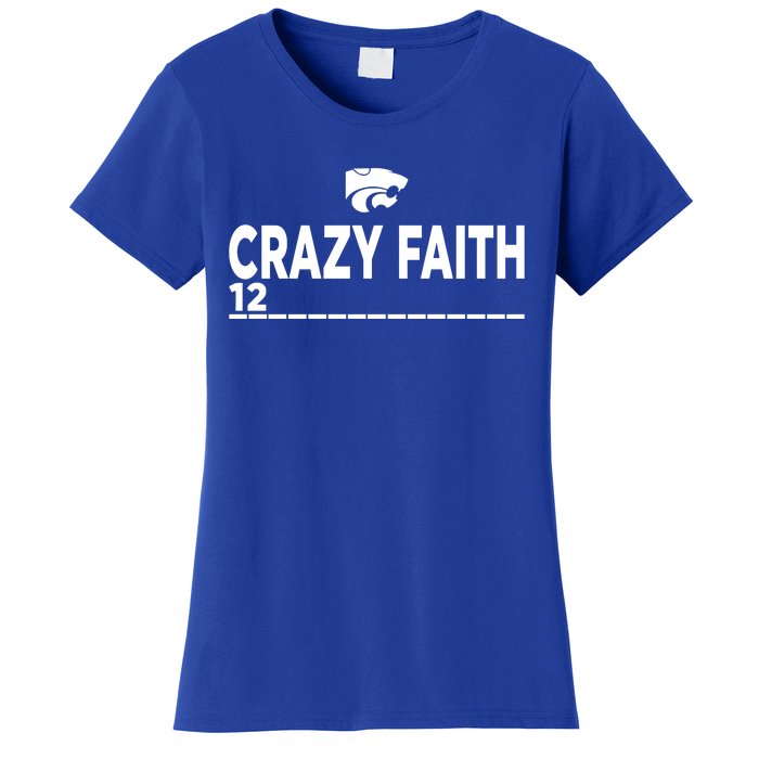 Kstate Basketball Crazy Faith 12 Women's T-Shirt