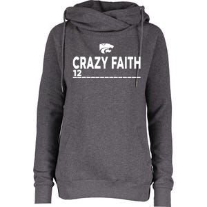 Kstate Basketball Crazy Faith 12 Womens Funnel Neck Pullover Hood