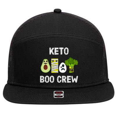 Keto Boo Crew Squad Great Gift 7 Panel Mesh Trucker Snapback Hat