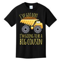 Kids Big Cousin Digger Construction Design For Pregnancy Reveal Kids T-Shirt