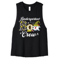 Kindergarten Boo Crew Cute Ghost Halloween Teacher Kids Gift Women's Racerback Cropped Tank