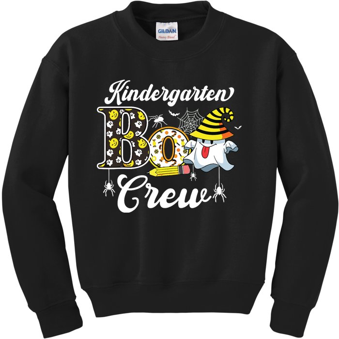 Kindergarten Boo Crew Cute Ghost Halloween Teacher Kids Gift Kids Sweatshirt