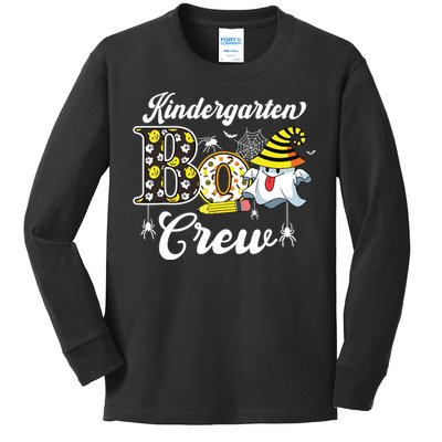 Kindergarten Boo Crew Cute Ghost Halloween Teacher Kids Gift Kids Long Sleeve Shirt