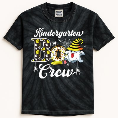 Kindergarten Boo Crew Cute Ghost Halloween Teacher Kids Gift Kids Tie-Dye T-Shirt