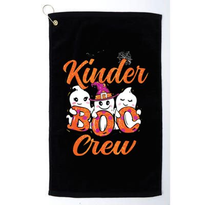 Kindergarten Boo Crew Kinder Crew Funny Teacher Halloween Platinum Collection Golf Towel