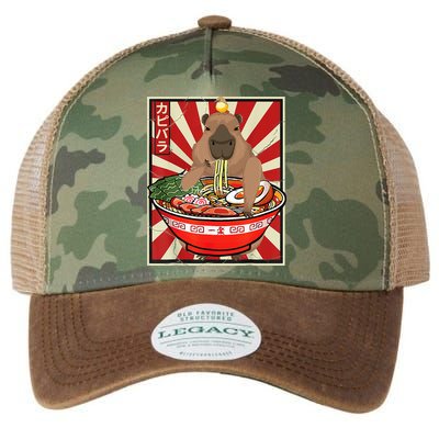 Kawaii bird Capybara Eating Ra Noodles Anime Japanese Legacy Tie Dye Trucker Hat