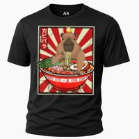 Kawaii bird Capybara Eating Ra Noodles Anime Japanese Cooling Performance Crew T-Shirt