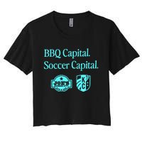 Kccurrent Bbq Capital Soccer Capital Women's Crop Top Tee