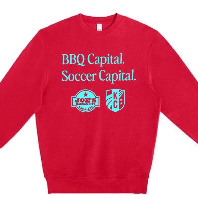 Kccurrent Bbq Capital Soccer Capital Premium Crewneck Sweatshirt