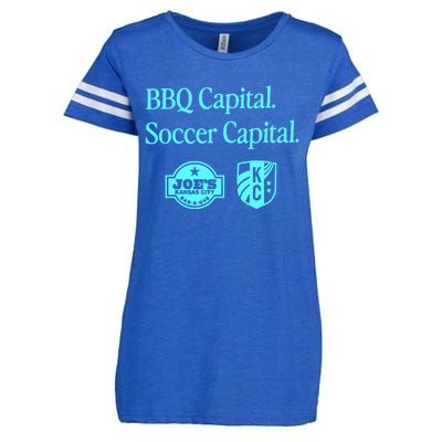 Kccurrent Bbq Capital Soccer Capital Enza Ladies Jersey Football T-Shirt