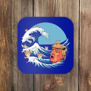 Kamala Blue Cat Wave Trump Coaster