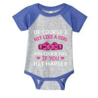 Kickboxing Boxing Class Saying Of Course I Hit Like A Cute Gift Infant Baby Jersey Bodysuit