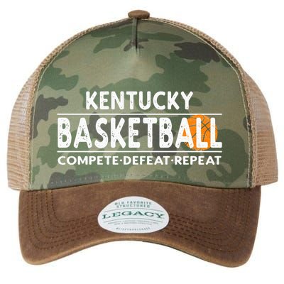 Kentucky Basketball Compete Defeat Repeat Legacy Tie Dye Trucker Hat