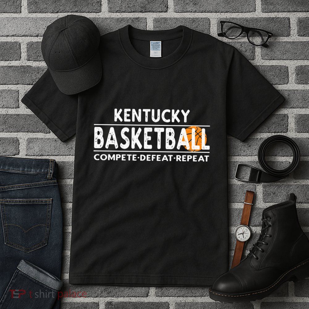 Kentucky Basketball Compete Defeat Repeat Tall T-Shirt