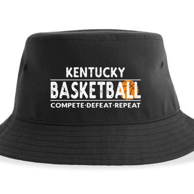 Kentucky Basketball Compete Defeat Repeat Sustainable Bucket Hat