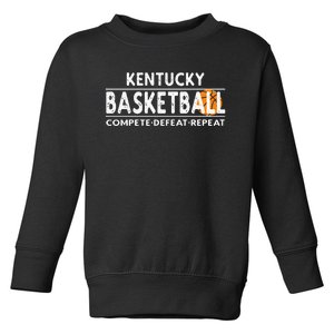 Kentucky Basketball Compete Defeat Repeat Toddler Sweatshirt