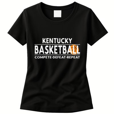 Kentucky Basketball Compete Defeat Repeat Womens T-Shirt