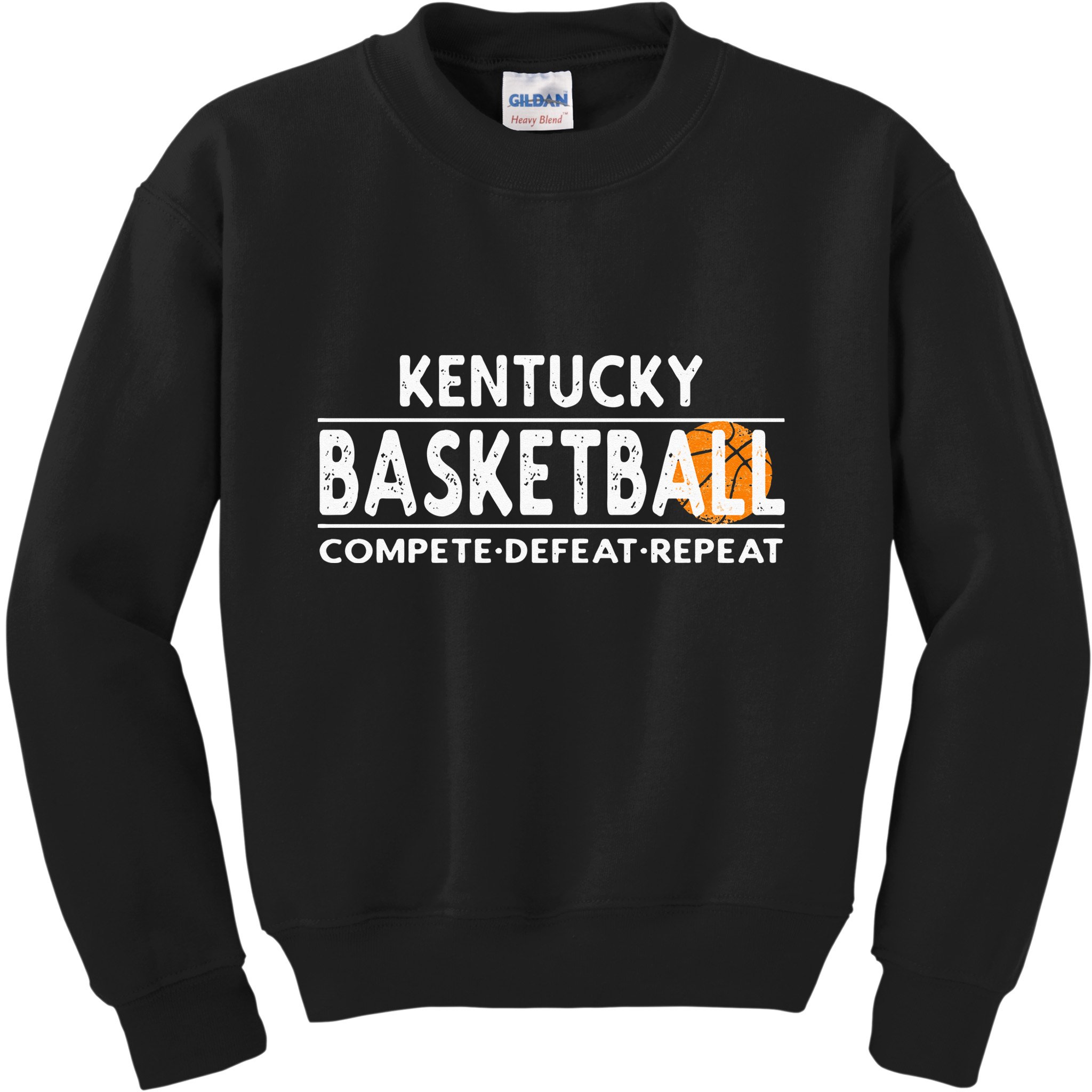 Kentucky Basketball Compete Defeat Repeat Kids Sweatshirt