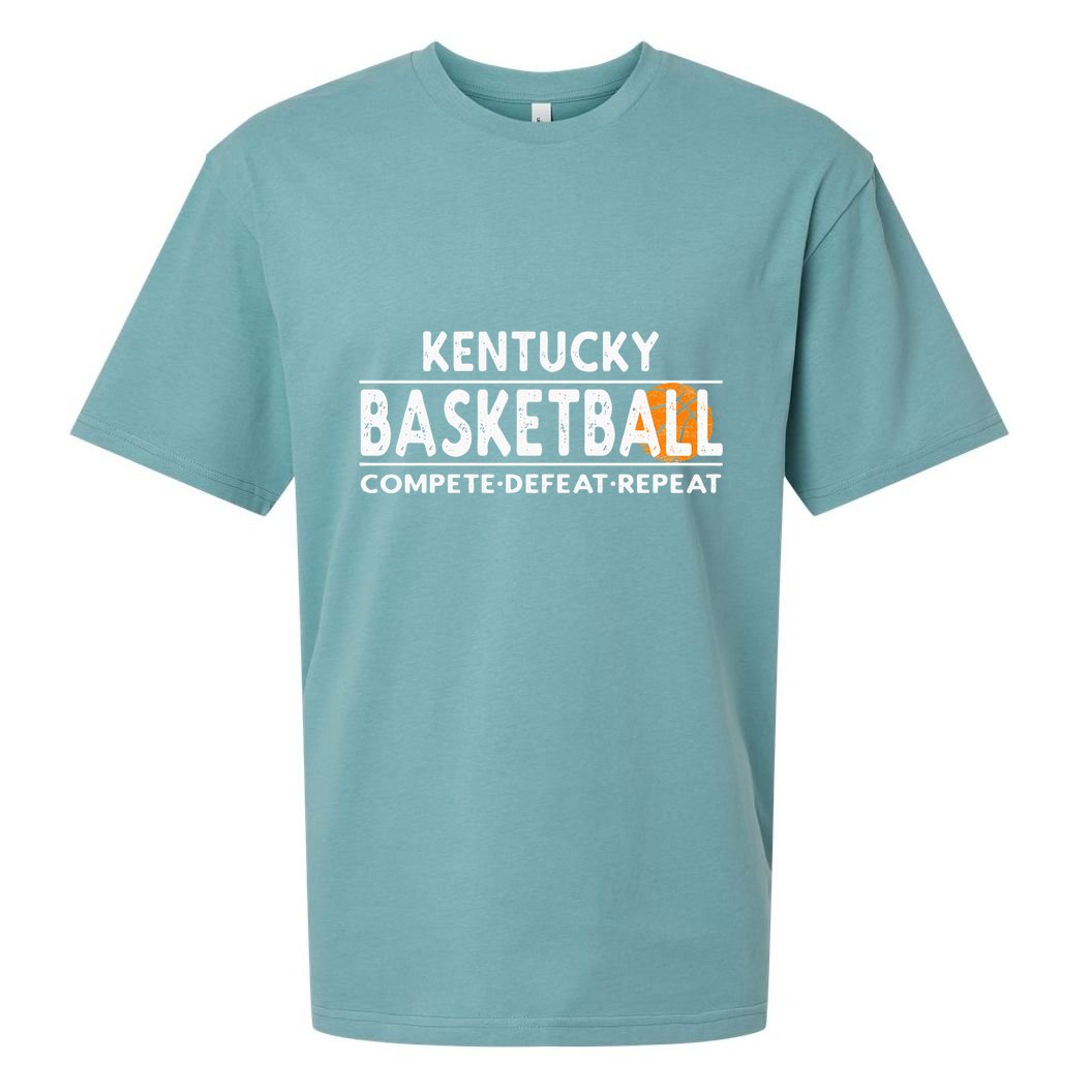 Kentucky Basketball Compete Defeat Repeat Sueded Cloud Jersey T-Shirt