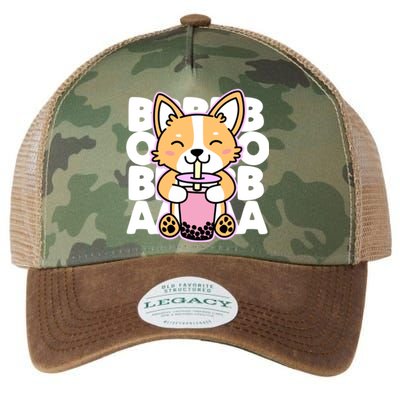 Kawaii Boba Cute Anime Dog Corgi Kawaii Tea Drjnk Dark Legacy Tie Dye Trucker Hat