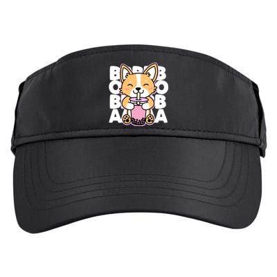 Kawaii Boba Cute Anime Dog Corgi Kawaii Tea Drjnk Dark Adult Drive Performance Visor