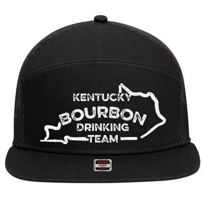 Kentucky Bourbon Drinking Team State Whiskey Lover 7 Panel Mesh Trucker Snapback Hat