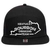 Kentucky Bourbon Drinking Team State Whiskey Lover 7 Panel Mesh Trucker Snapback Hat