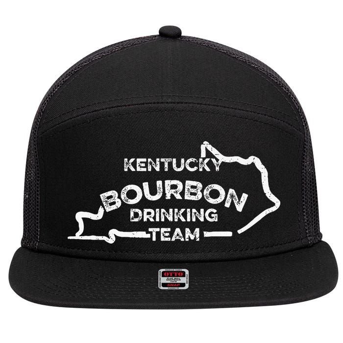 Kentucky Bourbon Drinking Team State Whiskey Lover 7 Panel Mesh Trucker Snapback Hat