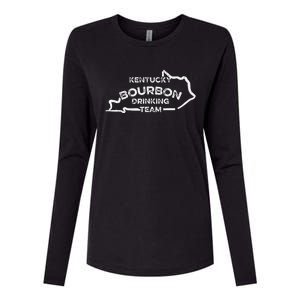 Kentucky Bourbon Drinking Team State Whiskey Lover Womens Cotton Relaxed Long Sleeve T-Shirt