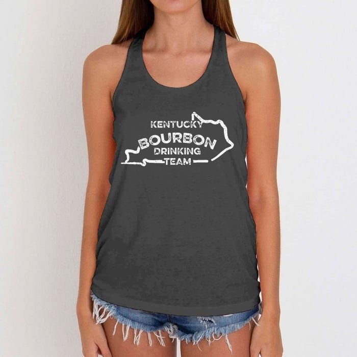 Kentucky Bourbon Drinking Team State Whiskey Lover Women's Knotted Racerback Tank