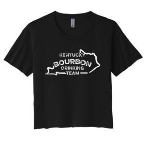 Kentucky Bourbon Drinking Team State Whiskey Lover Women's Crop Top Tee