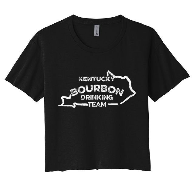 Kentucky Bourbon Drinking Team State Whiskey Lover Women's Crop Top Tee