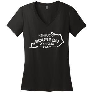 Kentucky Bourbon Drinking Team State Whiskey Lover Women's V-Neck T-Shirt