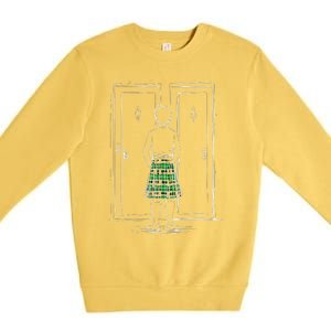 Kilt Bathroom Dilemma Premium Crewneck Sweatshirt