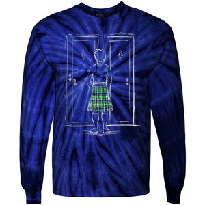 Kilt Bathroom Dilemma Tie-Dye Long Sleeve Shirt