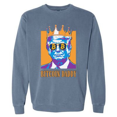 Kawaii Bitcoin Daddy Trump Crypto King Bitcoin Chill Bullrun Garment-Dyed Sweatshirt