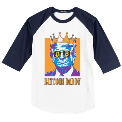 Kawaii Bitcoin Daddy Trump Crypto King Bitcoin Chill Bullrun Baseball Sleeve Shirt