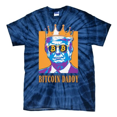 Kawaii Bitcoin Daddy Trump Crypto King Bitcoin Chill Bullrun Tie-Dye T-Shirt