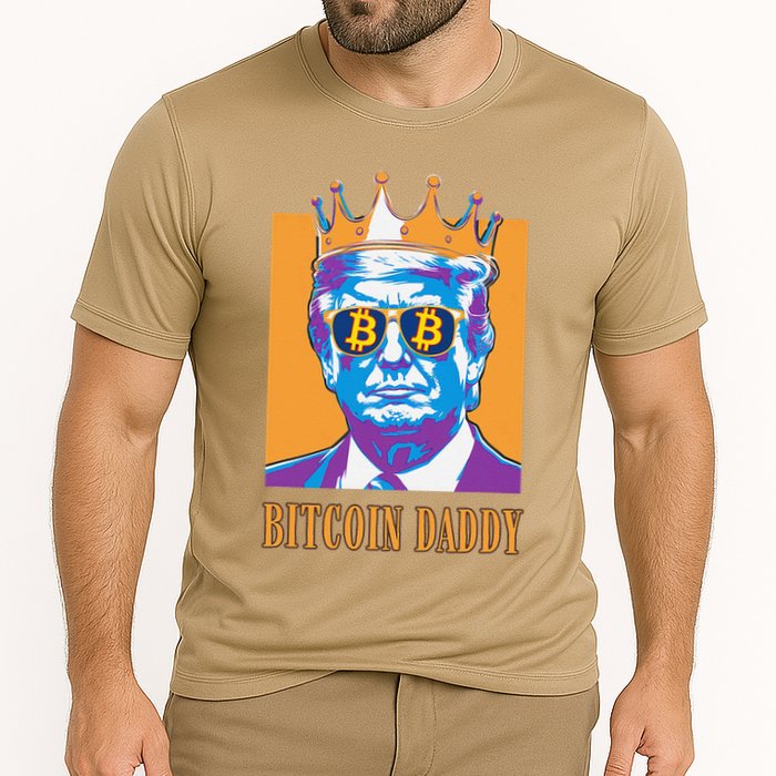 Kawaii Bitcoin Daddy Trump Crypto King Bitcoin Chill Bullrun Cooling Performance Crew T-Shirt