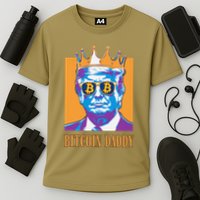 Kawaii Bitcoin Daddy Trump Crypto King Bitcoin Chill Bullrun Cooling Performance Crew T-Shirt