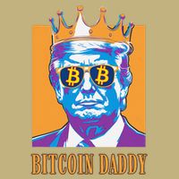 Kawaii Bitcoin Daddy Trump Crypto King Bitcoin Chill Bullrun Cooling Performance Crew T-Shirt