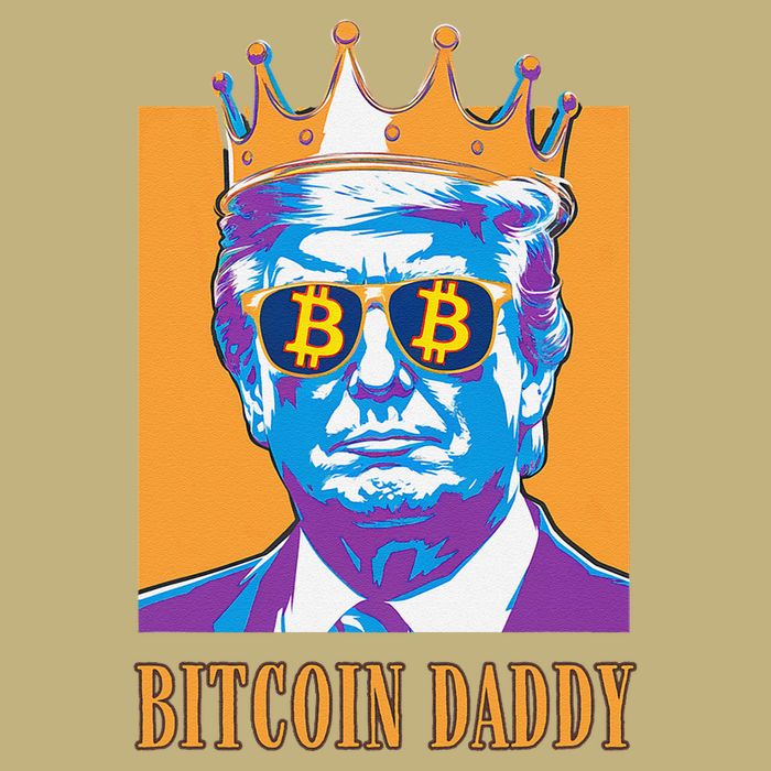 Kawaii Bitcoin Daddy Trump Crypto King Bitcoin Chill Bullrun Cooling Performance Crew T-Shirt