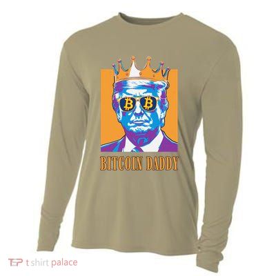 Kawaii Bitcoin Daddy Trump Crypto King Bitcoin Chill Bullrun Cooling Performance Long Sleeve Crew