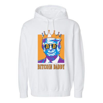 Kawaii Bitcoin Daddy Trump Crypto King Bitcoin Chill Bullrun Garment-Dyed Fleece Hoodie