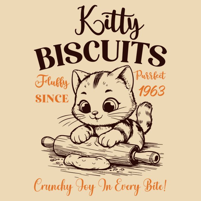 Kitty Biscuits Fluffy Purrfect Since 1963 Zip Tote Bag