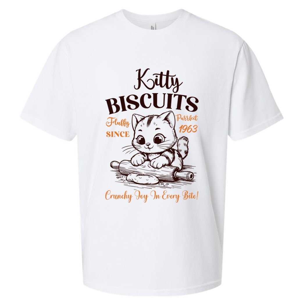 Kitty Biscuits Fluffy Purrfect Since 1963 Sueded Cloud Jersey T-Shirt