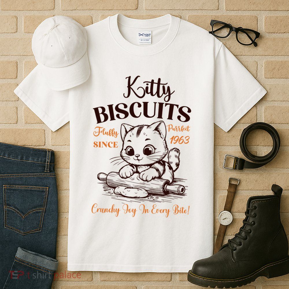 Kitty Biscuits Fluffy Purrfect Since 1963 Tall T-Shirt